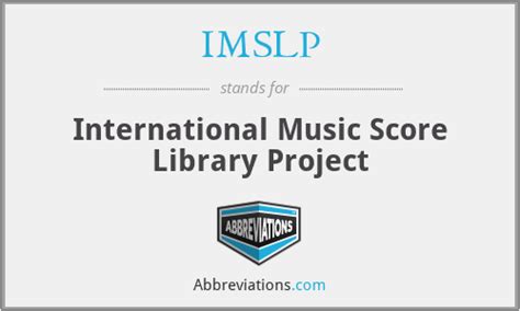 islmp|what does imslp stand for.